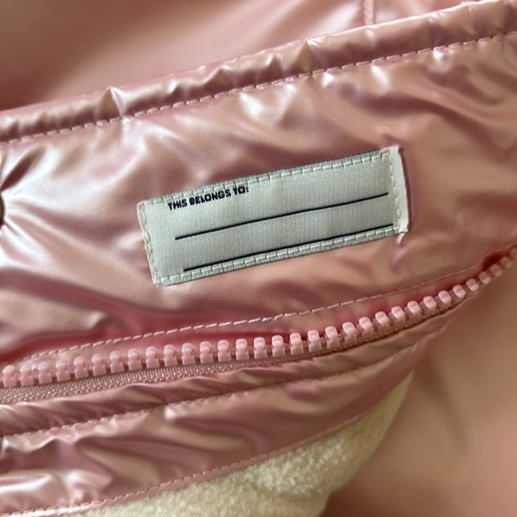 J.Crew Crewcuts Girls Pink Metallic Puffer Jacket - Picture 8 of 9